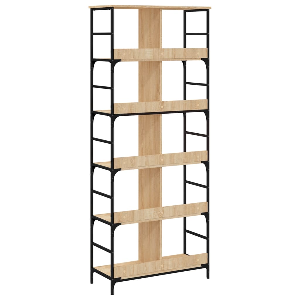 Libreria Rovere Sonoma 78,5x33x188,5 cm in Legno Multistrato | homemem39