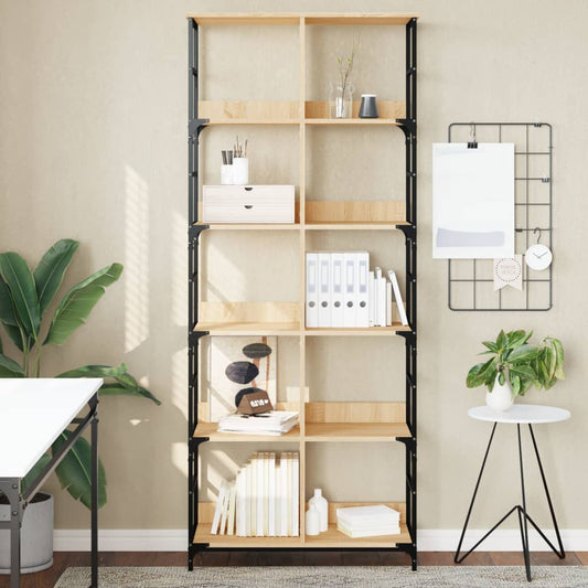Libreria Rovere Sonoma 78,5x33x188,5 cm in Legno Multistrato | homemem39