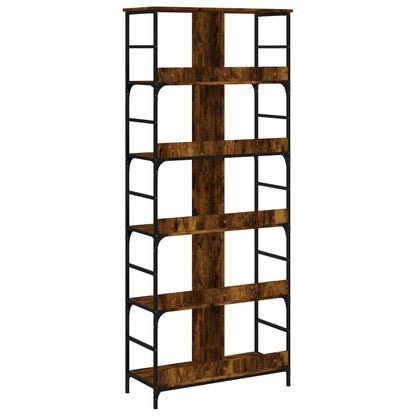 Libreria Rovere Fumo 78,5x33x188,5 cm in Legno Multistrato | homemem39