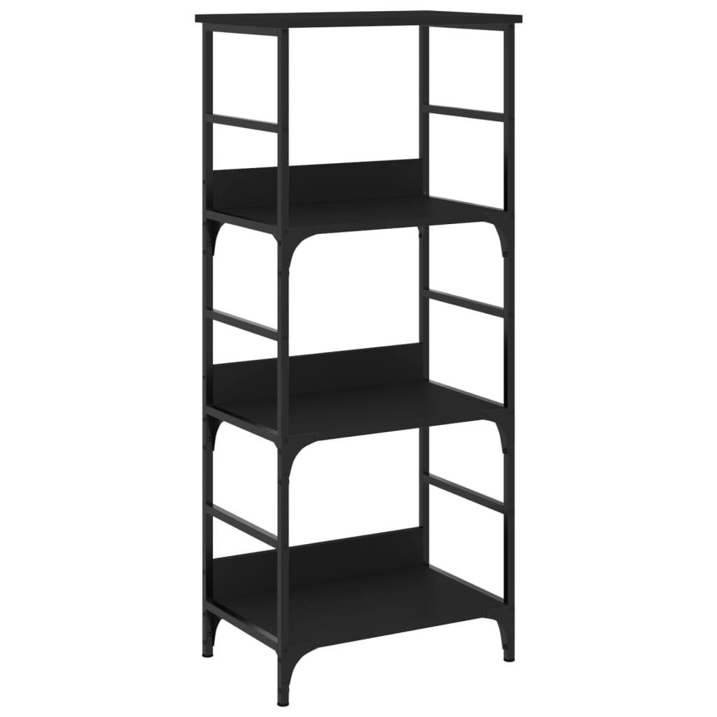 Libreria Nera 50x33x117,5 cm in Legno Multistrato | homemem39