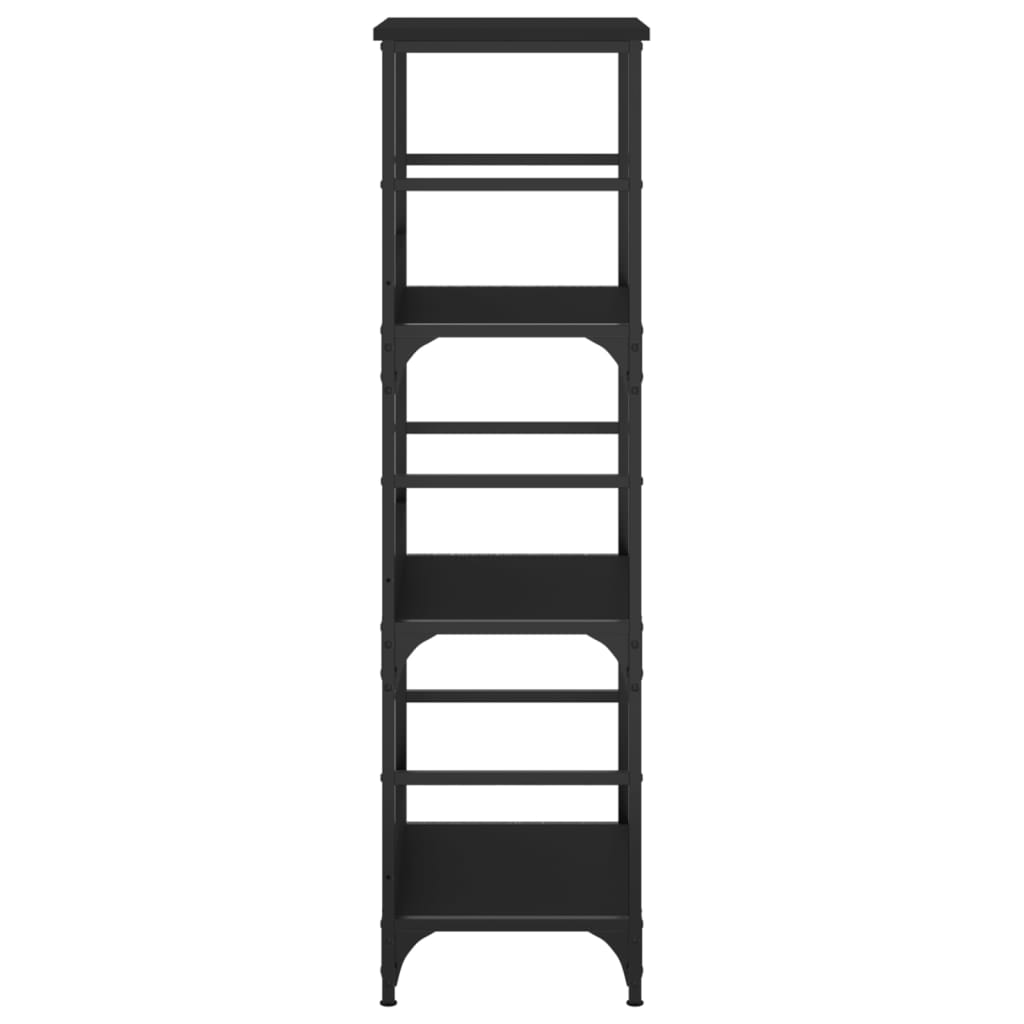 Libreria Nera 50x33x117,5 cm in Legno Multistrato | homemem39