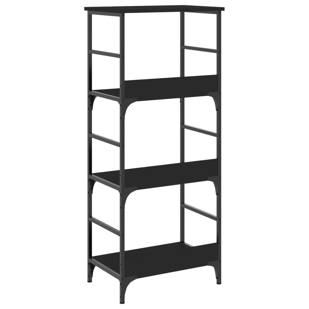 Libreria Nera 50x33x117,5 cm in Legno Multistrato | homemem39
