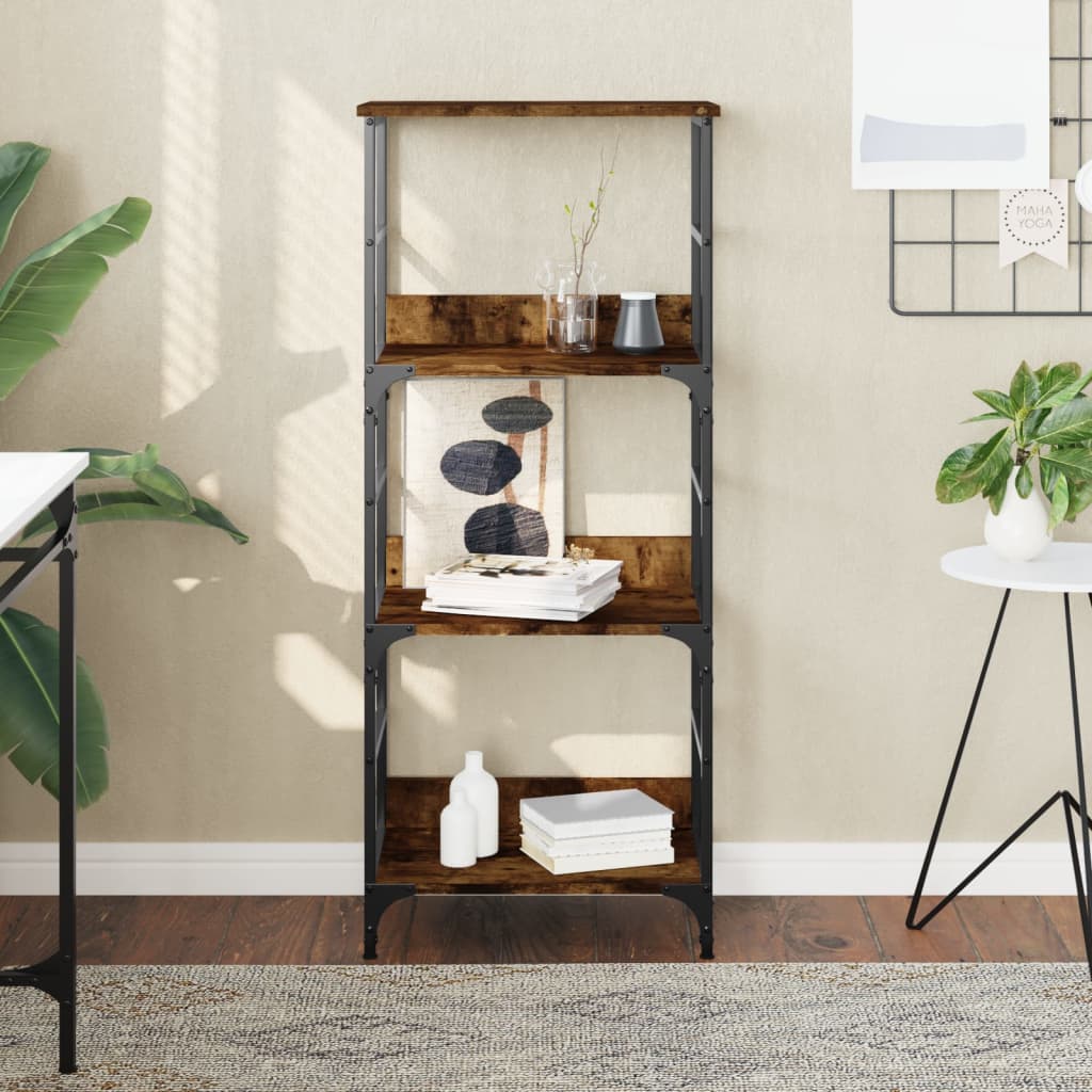 Libreria Rovere Fumo 50x33x117,5 cm in Legno Multistrato | homemem39