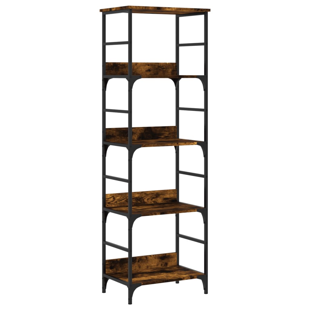 Libreria Rovere Fumo 50x33x153 cm in Legno Multistrato | homemem39