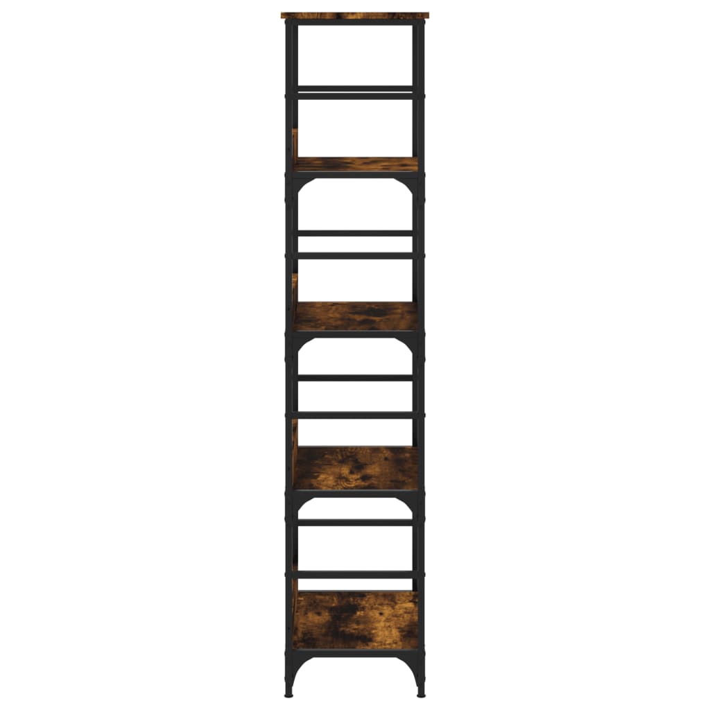 Libreria Rovere Fumo 50x33x153 cm in Legno Multistrato | homemem39