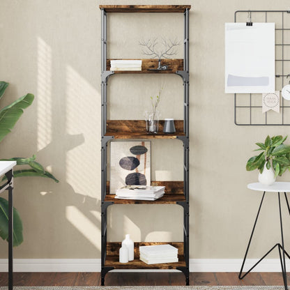 Libreria Rovere Fumo 50x33x153 cm in Legno Multistrato | homemem39