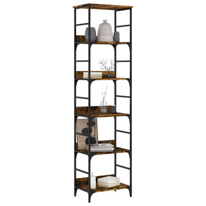 Libreria Rovere Fumo 50x33x188,5 cm in Legno Multistrato | homemem39