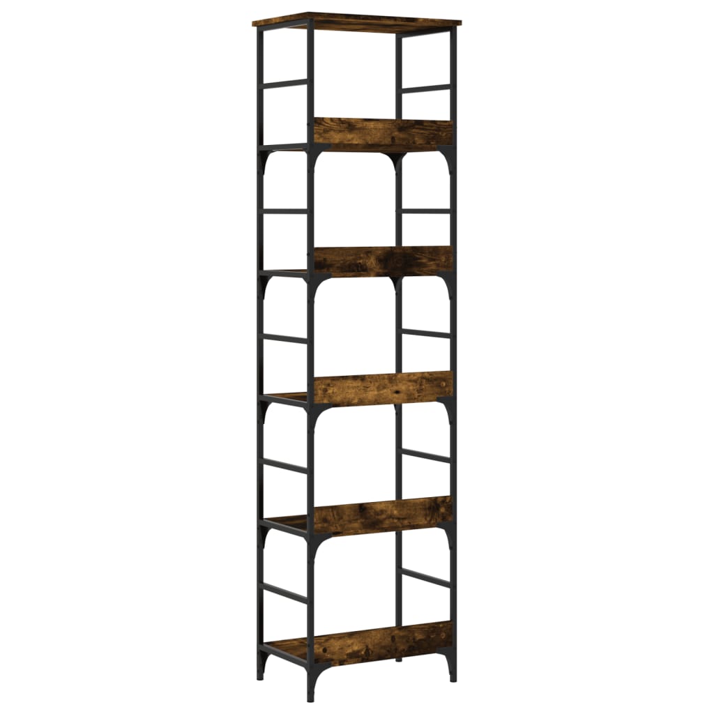 Libreria Rovere Fumo 50x33x188,5 cm in Legno Multistrato | homemem39