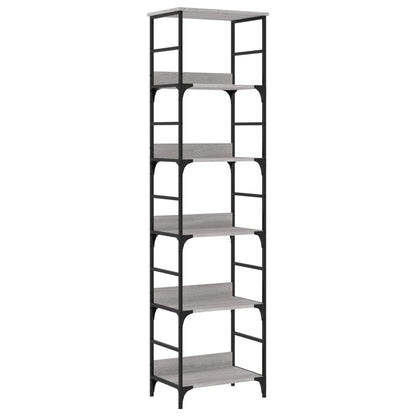 Libreria Grigio Sonoma 50x33x188,5 cm in Legno Multistrato | homemem39