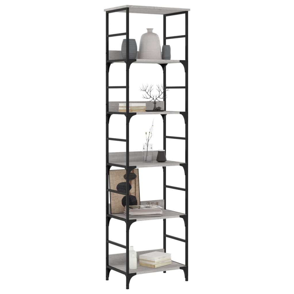 Libreria Grigio Sonoma 50x33x188,5 cm in Legno Multistrato | homemem39