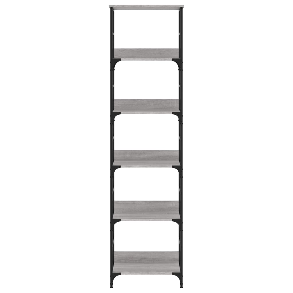 Libreria Grigio Sonoma 50x33x188,5 cm in Legno Multistrato