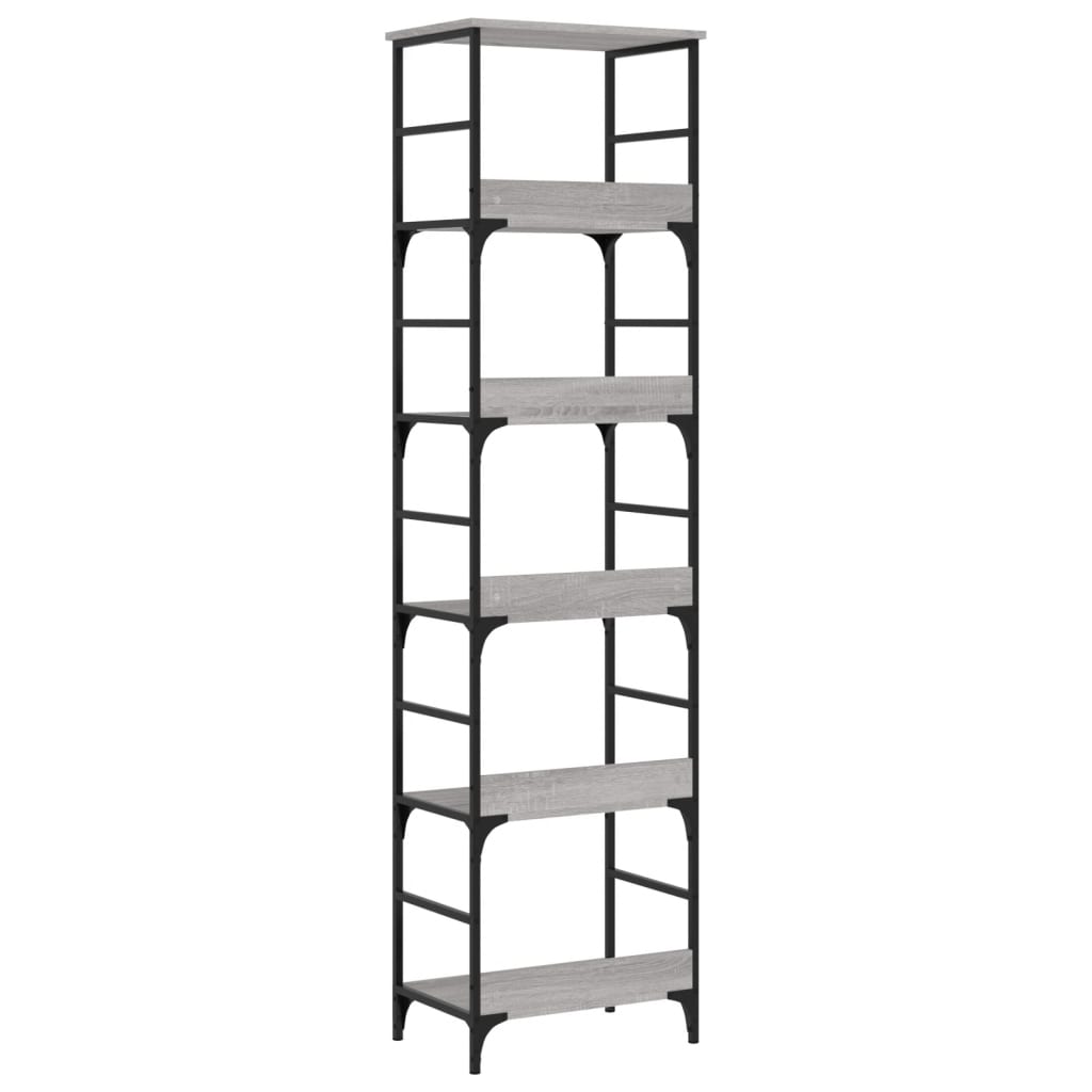 Libreria Grigio Sonoma 50x33x188,5 cm in Legno Multistrato | homemem39
