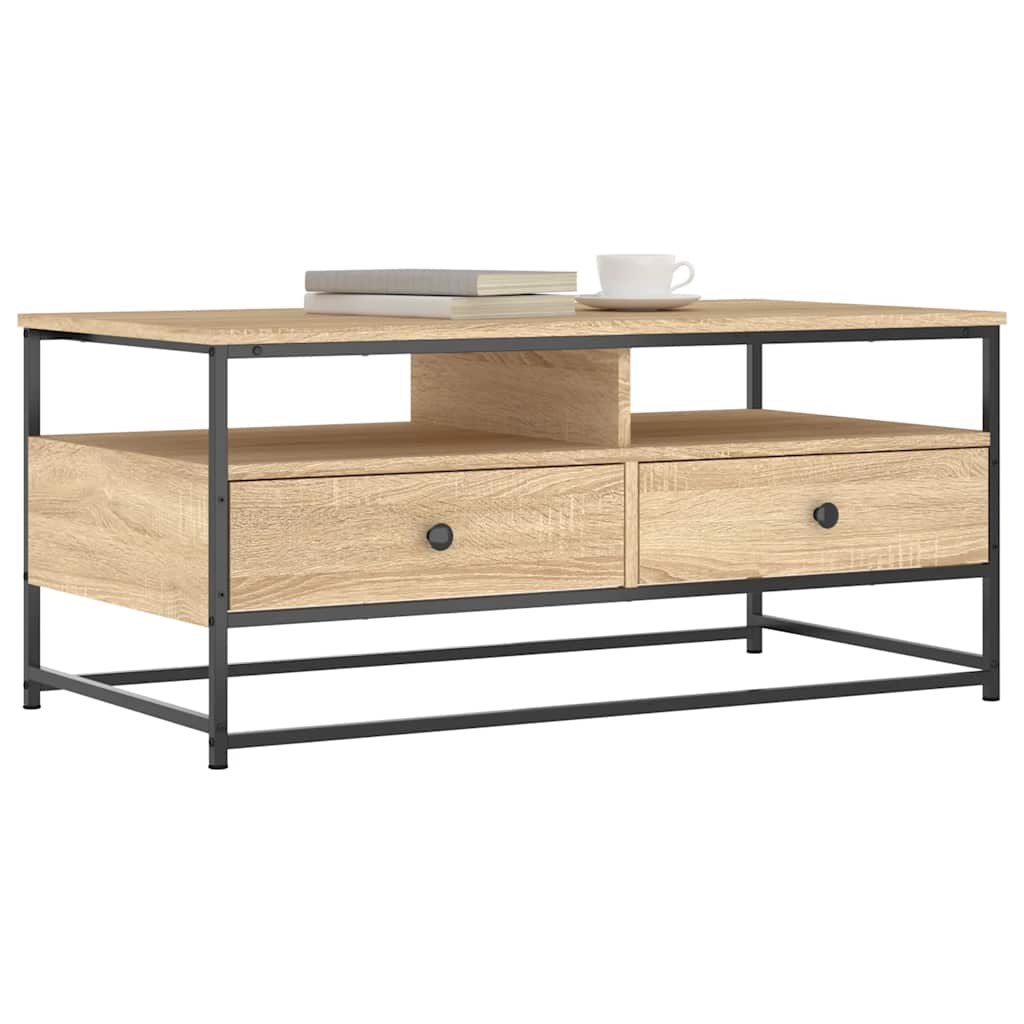 Tavolino da Salotto Rovere Sonoma 100x51x45cm Legno Multistrato | homemem39
