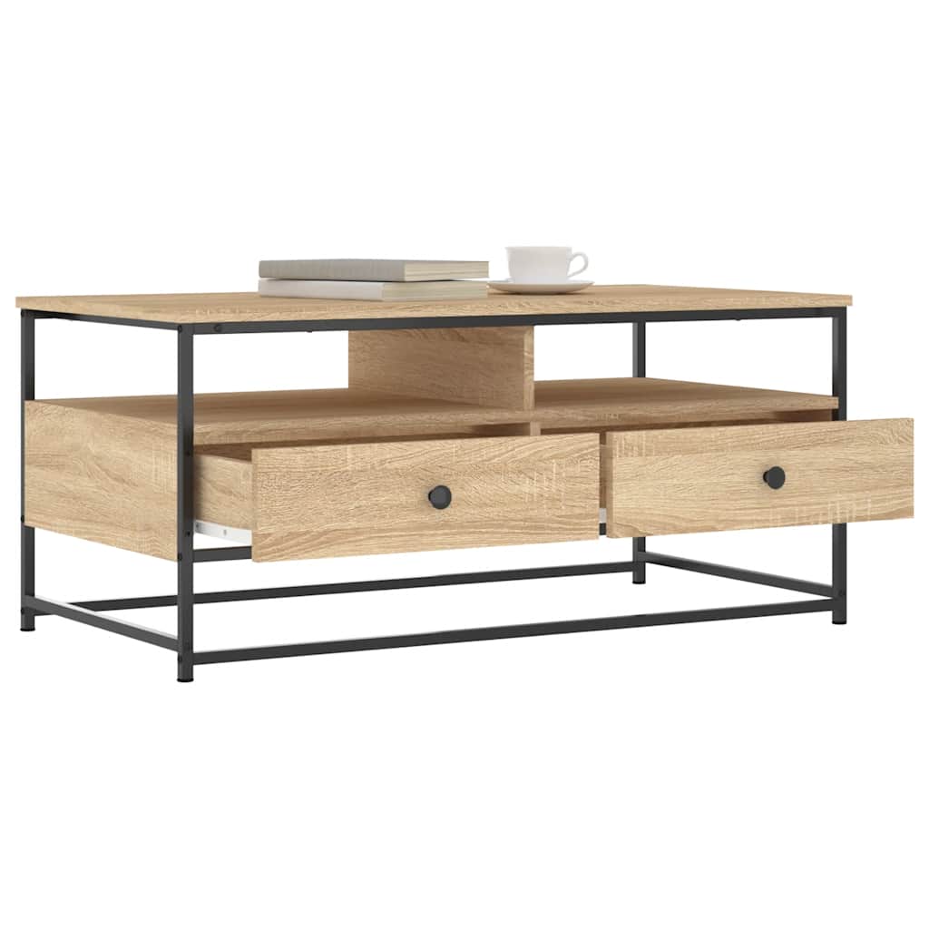 Tavolino da Salotto Rovere Sonoma 100x51x45cm Legno Multistrato | homemem39