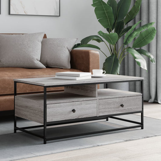 Tavolino da Salotto Grigio Sonoma 100x51x45cm Legno Multistrato | homemem39