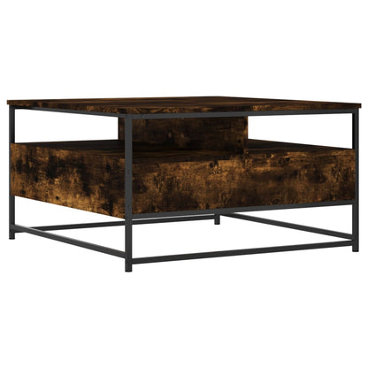 Tavolino da Salotto Rovere Fumo 80x80x45 cm Legno Multistrato | homemem39