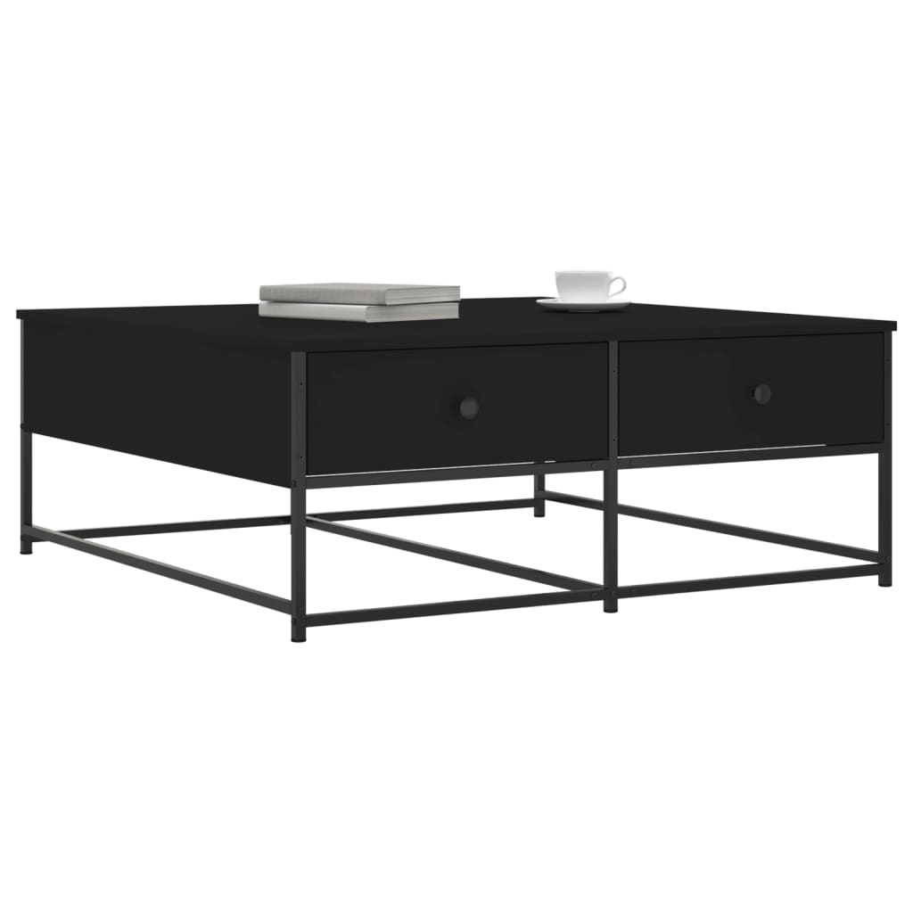 Tavolino da Salotto Nero 100x99x40 cm in Legno Multistrato | homemem39