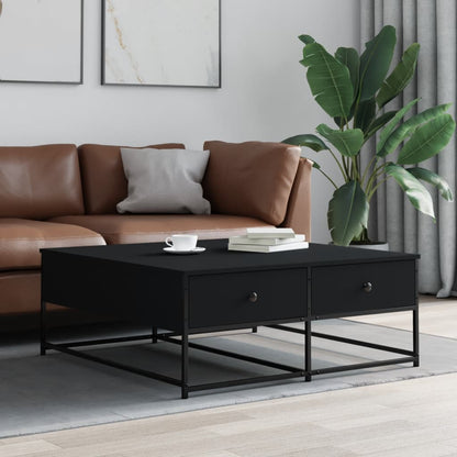 Tavolino da Salotto Nero 100x99x40 cm in Legno Multistrato | homemem39