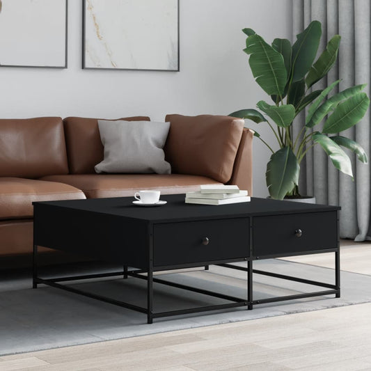 Tavolino da Salotto Nero 100x99x40 cm in Legno Multistrato | homemem39