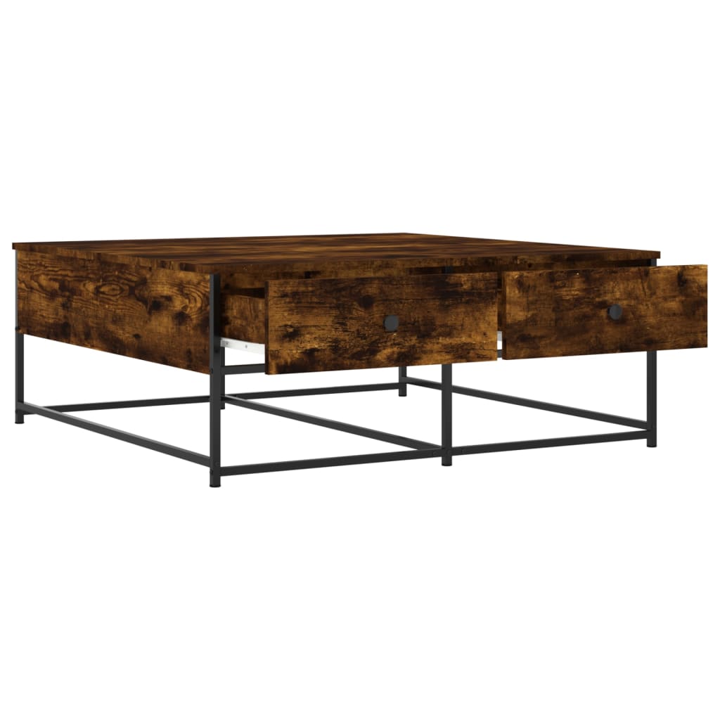 Tavolino da Salotto Rovere Fumo 100x99x40 cm Legno Multistrato | homemem39