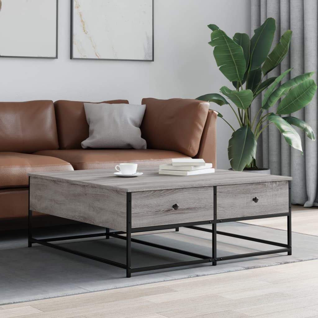 Tavolino da Salotto Grigio Sonoma 100x99x40cm Legno Multistrato | homemem39