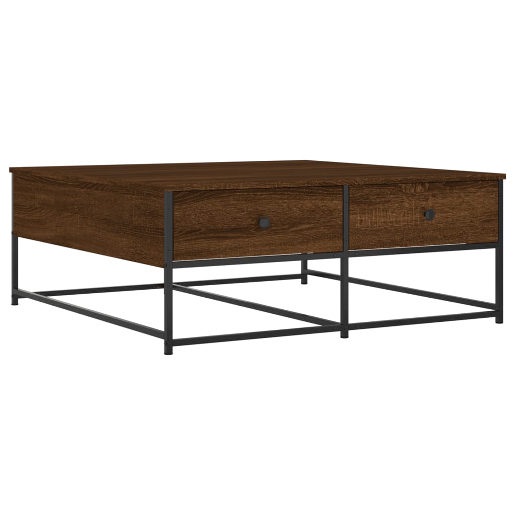Tavolino Salotto Rovere Marrone 100x99x40 cm Legno Multistrato | homemem39