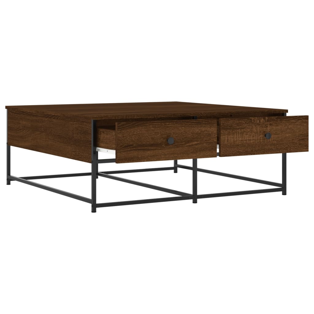 Tavolino Salotto Rovere Marrone 100x99x40 cm Legno Multistrato | homemem39