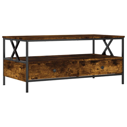 Tavolino da Salotto Rovere Fumo 100x51x45 cm Legno Multistrato | homemem39