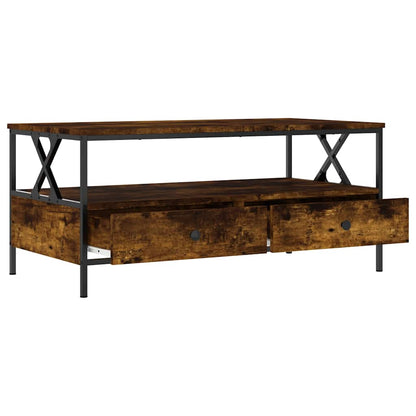 Tavolino da Salotto Rovere Fumo 100x51x45 cm Legno Multistrato | homemem39