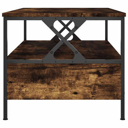 Tavolino da Salotto Rovere Fumo 100x51x45 cm Legno Multistrato