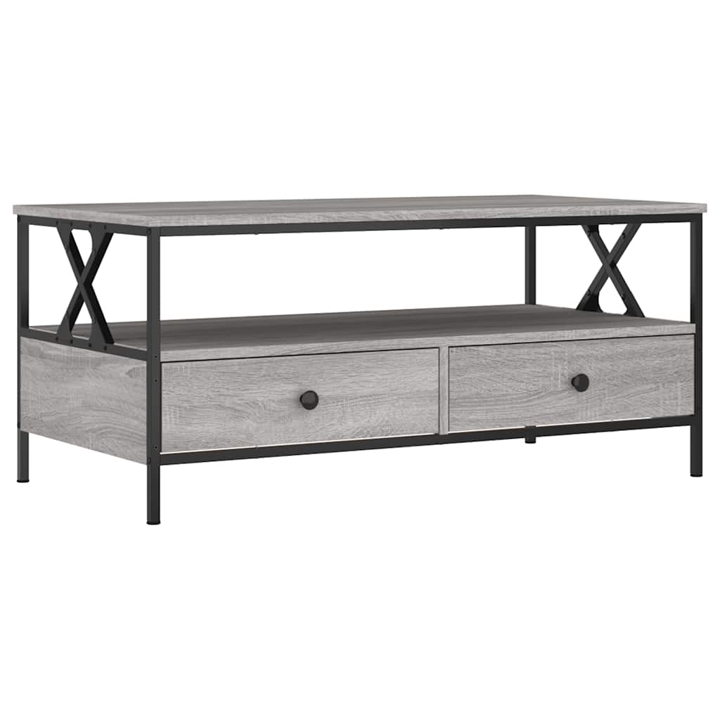 Tavolino da Salotto Grigio Sonoma 100x51x45cm Legno Multistrato | homemem39