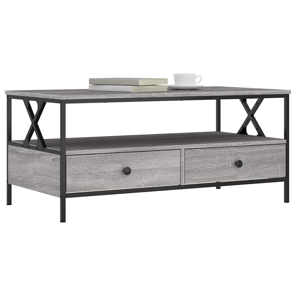 Tavolino da Salotto Grigio Sonoma 100x51x45cm Legno Multistrato | homemem39