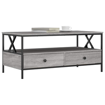Tavolino da Salotto Grigio Sonoma 100x51x45cm Legno Multistrato | homemem39