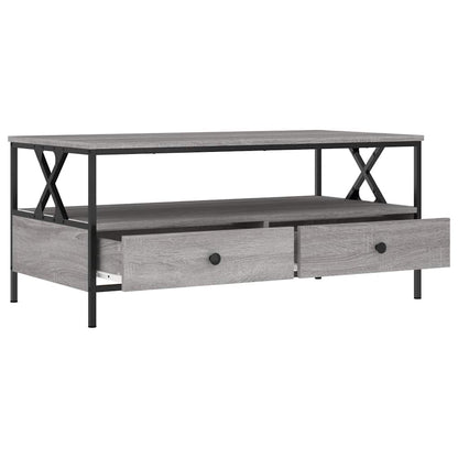 Tavolino da Salotto Grigio Sonoma 100x51x45cm Legno Multistrato