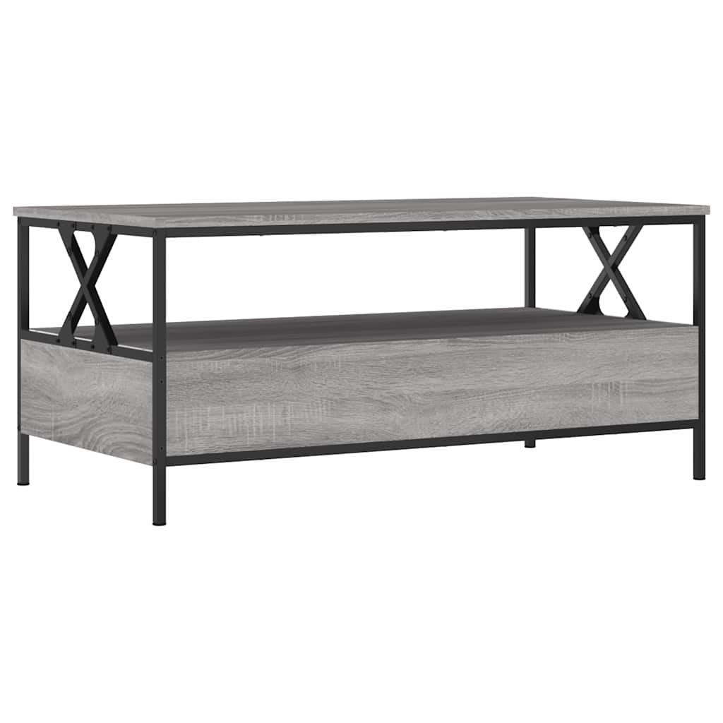 Tavolino da Salotto Grigio Sonoma 100x51x45cm Legno Multistrato