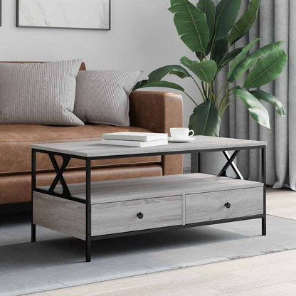 Tavolino da Salotto Grigio Sonoma 100x51x45cm Legno Multistrato | homemem39