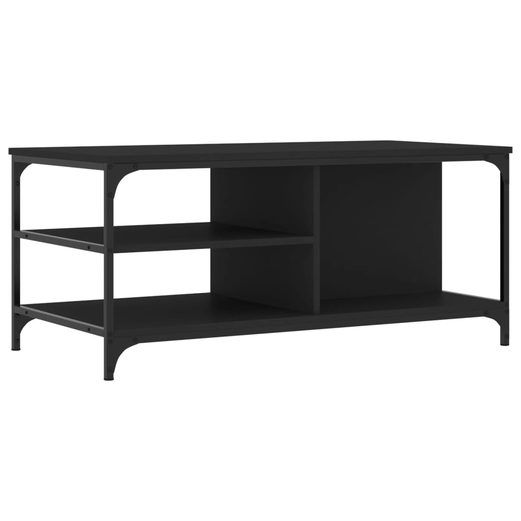 Tavolino da Salotto Nero 100x50x45 cm in Legno Multistrato | homemem39