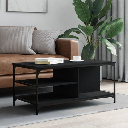 Tavolino da Salotto Nero 100x50x45 cm in Legno Multistrato | homemem39
