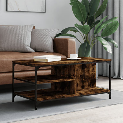 Tavolino da Salotto Rovere Fumo 100x50x45 cm Legno Multistrato | homemem39