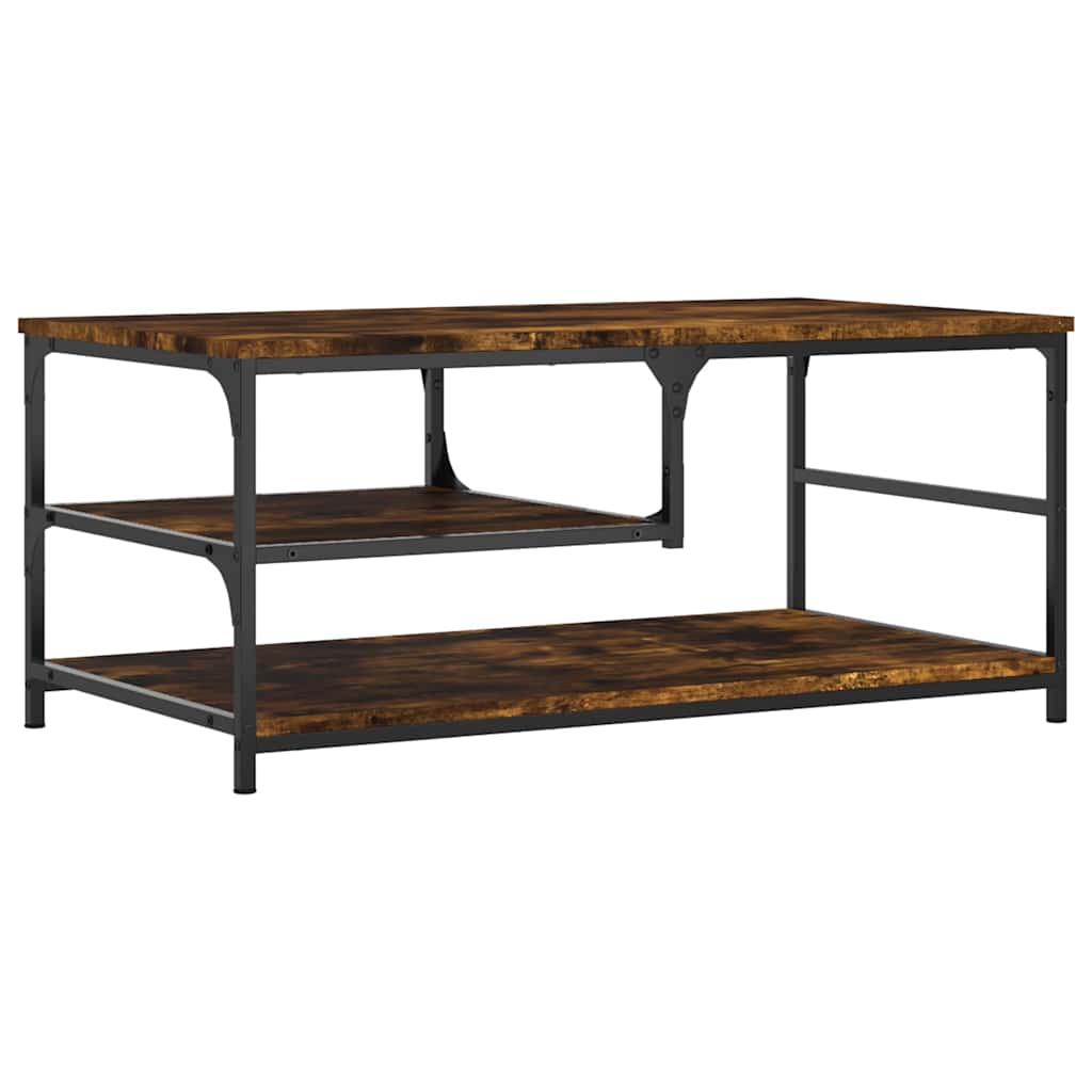 Tavolino da Salotto Rovere Fumo 90x49x40 cm Legno Multistrato | homemem39