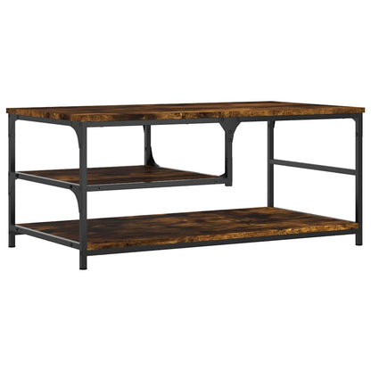 Tavolino da Salotto Rovere Fumo 90x49x40 cm Legno Multistrato | homemem39