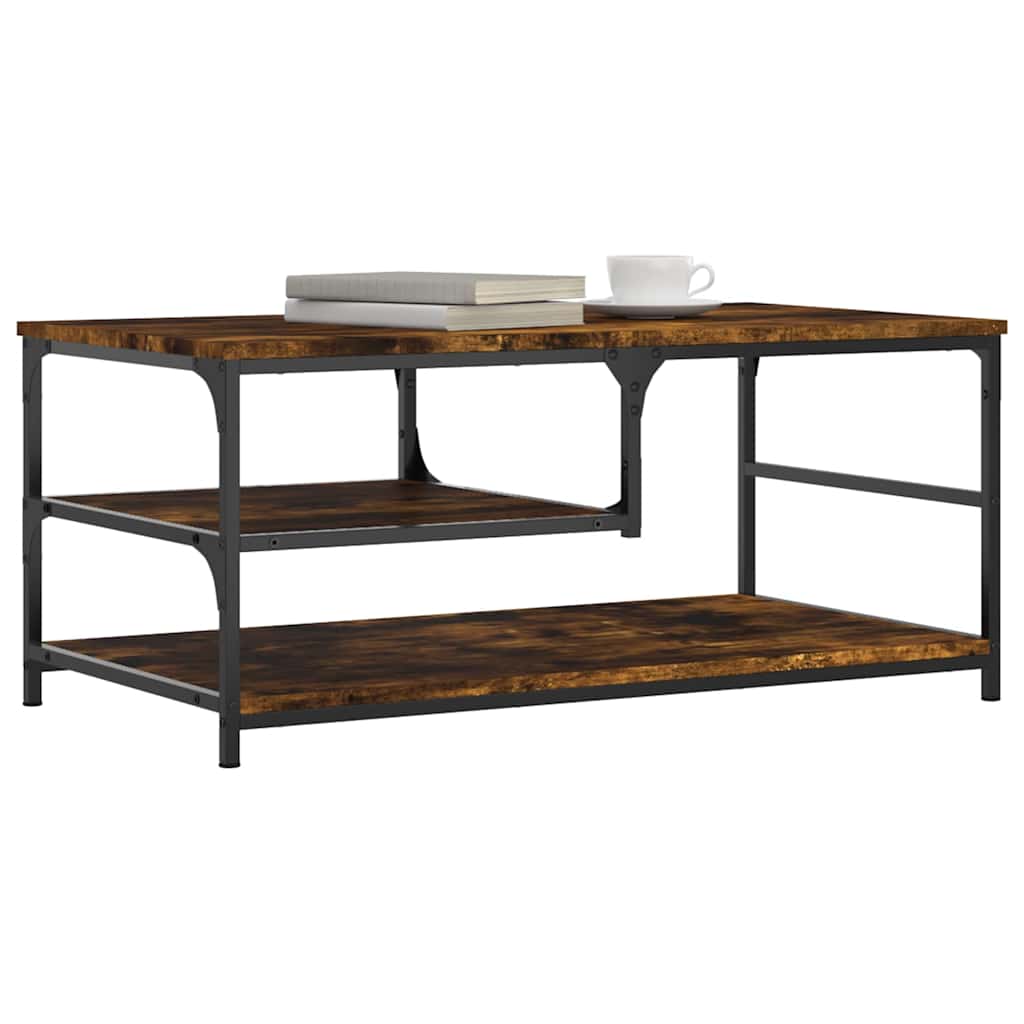 Tavolino da Salotto Rovere Fumo 90x49x40 cm Legno Multistrato | homemem39