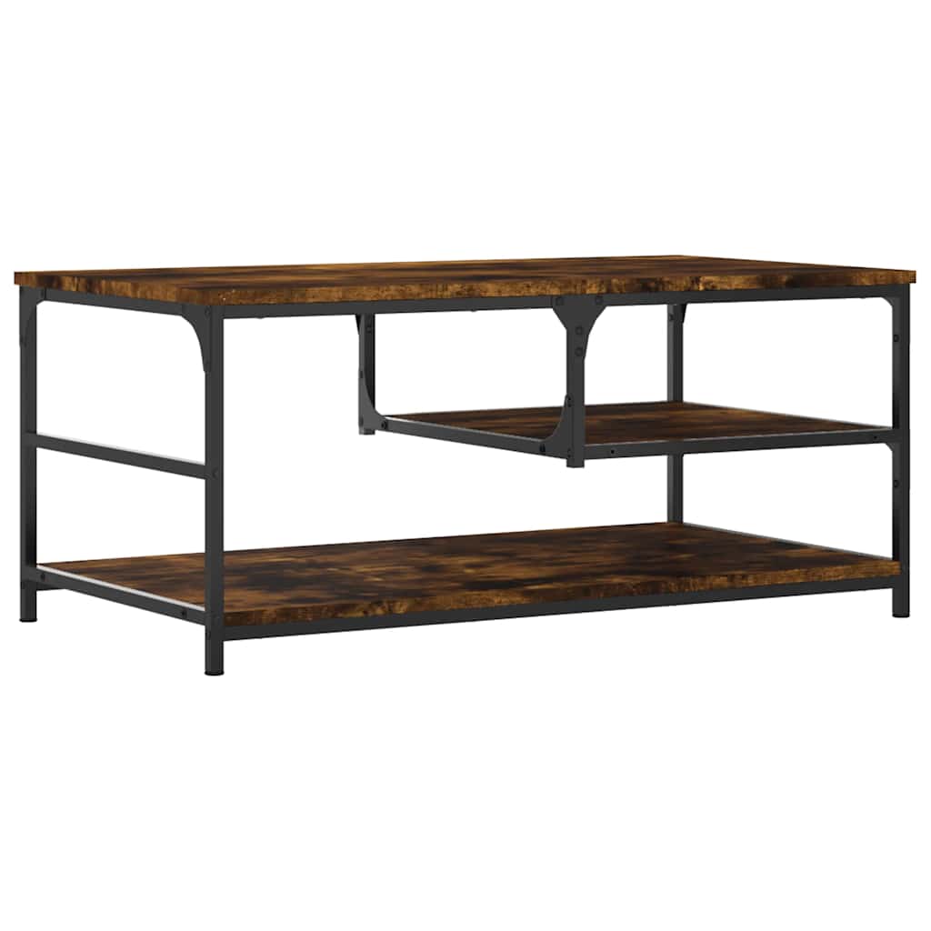 Tavolino da Salotto Rovere Fumo 90x49x40 cm Legno Multistrato | homemem39