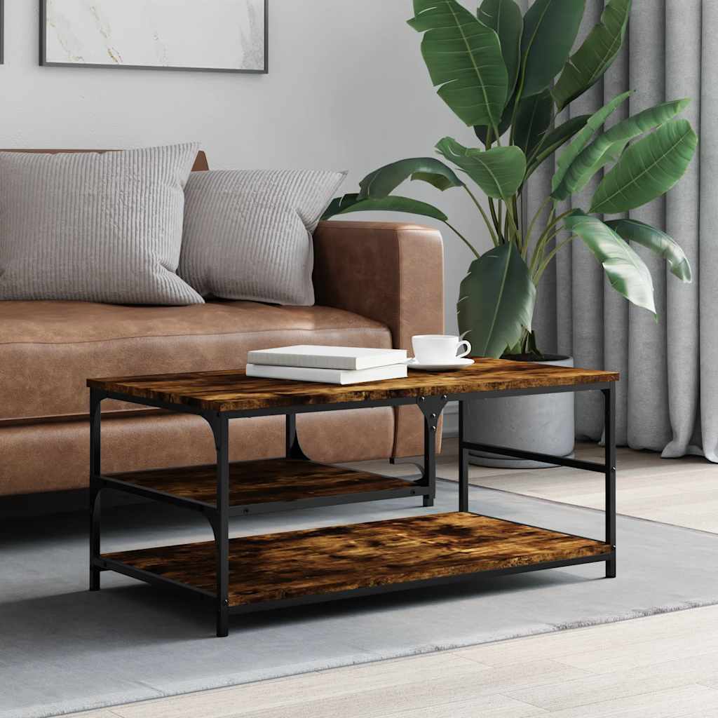 Tavolino da Salotto Rovere Fumo 90x49x40 cm Legno Multistrato | homemem39