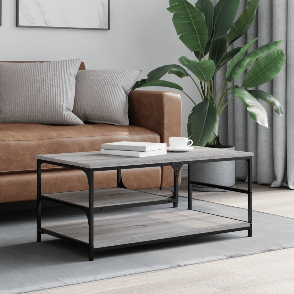 Tavolino da Salotto Grigio Sonoma 90x49x40 cm Legno Multistrato | homemem39