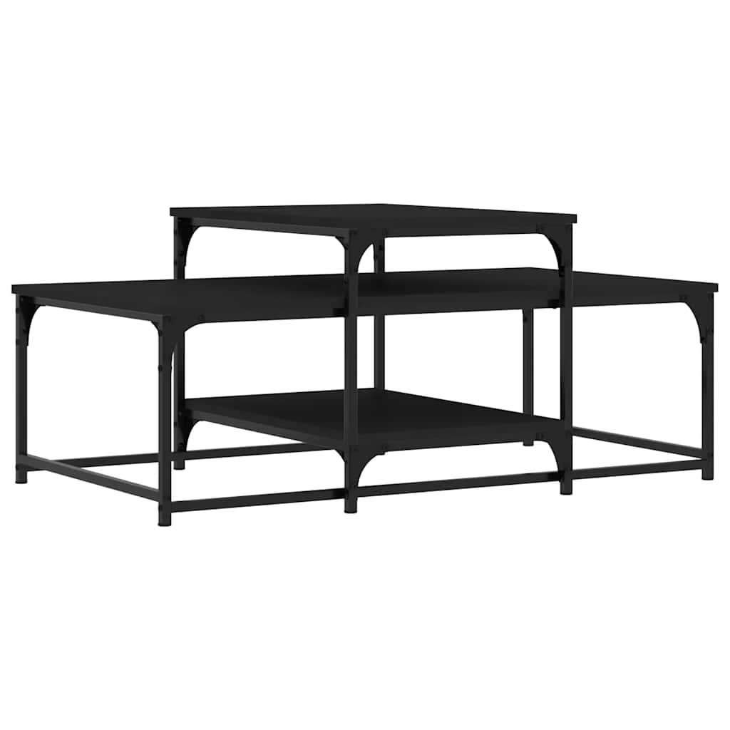 Tavolino da Salotto Nero 102x60x45 cm in Legno Multistrato | homemem39