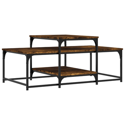 Tavolino da Salotto Rovere Fumo 102x60x45 cm Legno Multistrato | homemem39