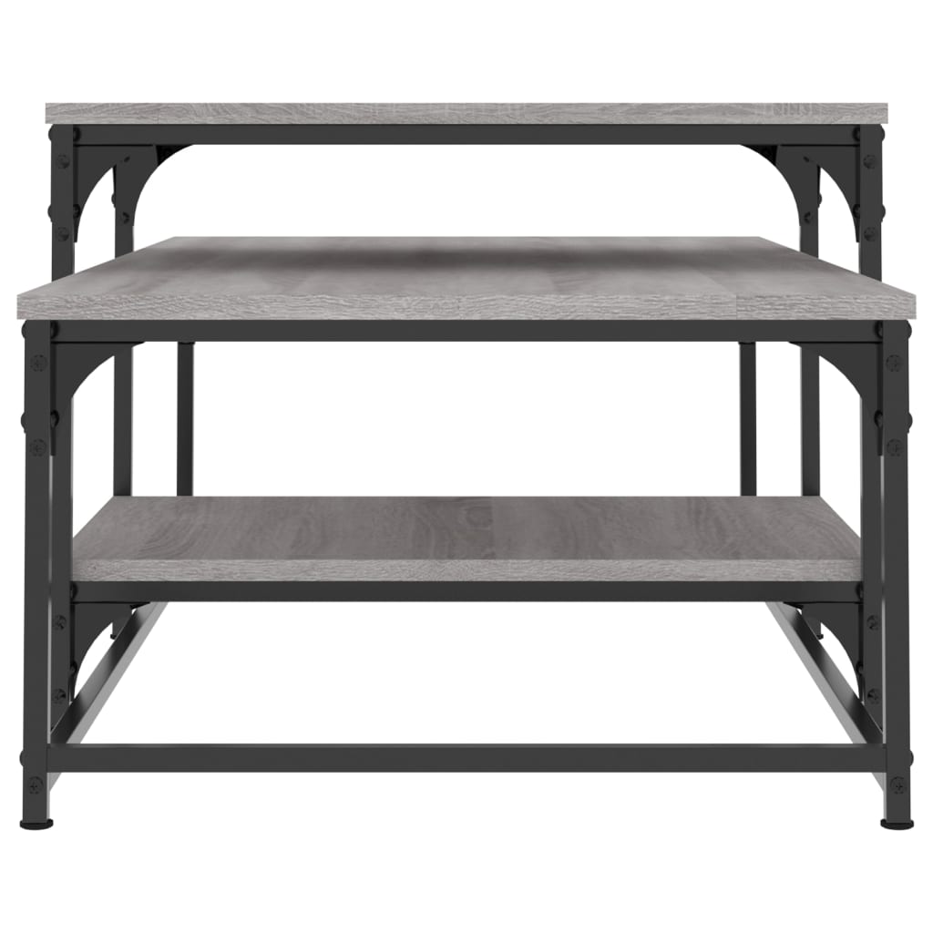 Tavolino da Salotto Grigio Sonoma 102x60x45cm Legno Multistrato