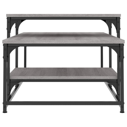 Tavolino da Salotto Grigio Sonoma 102x60x45cm Legno Multistrato