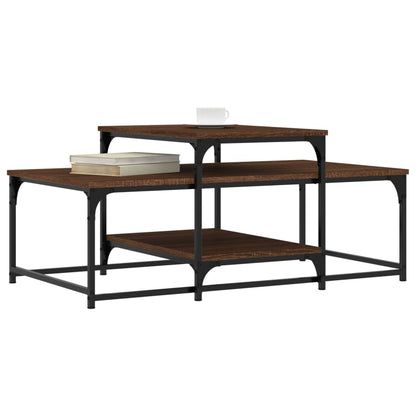 Tavolino Salotto Rovere Marrone 102x60x45cm Legno Multistrato | homemem39